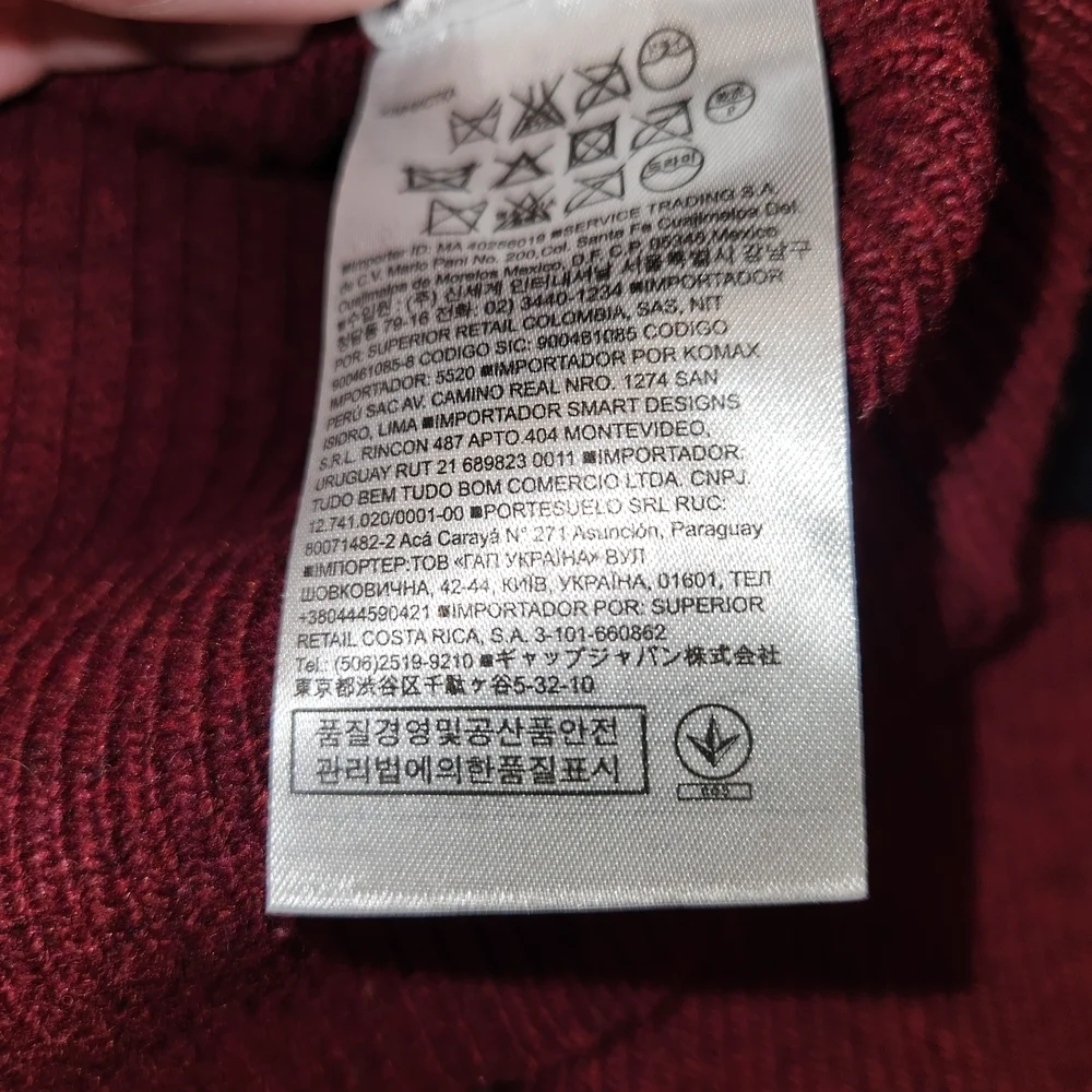 Banana Republic Burgundy Crew Neck Sweater Size M Wool Italian Yarn Elbow Patch